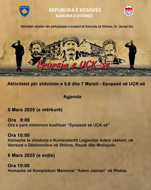 Aktivitetet për shënimin e 5,6 dhe 7 Marsit